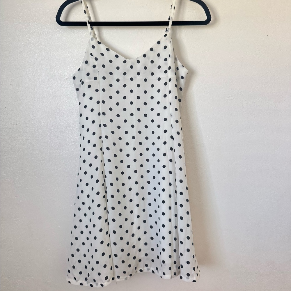 Polka Dot mini dress - White with Black Dots